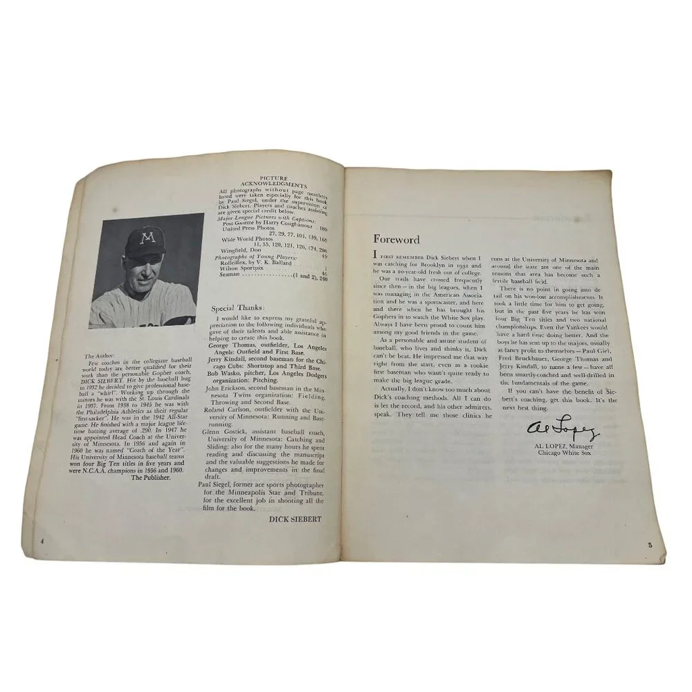 1961 Learning How Baseball Dick Siebert Vintage Instructional Book 500+ Photos - Picture 4 of 9